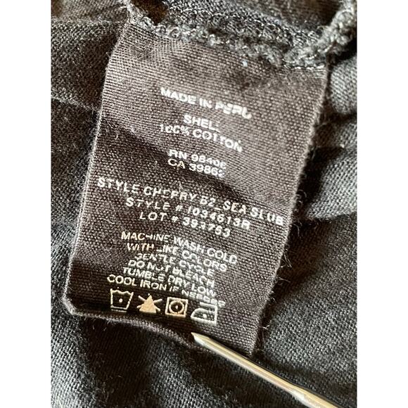 Theory T-Shirt Dress Black Sz L Cotton Short Sleeves Cherry B2 Sea Slub Staple - Picture 4 of 6